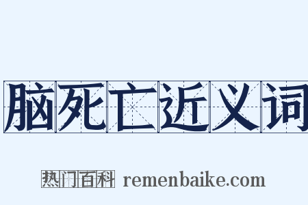 脑死亡近义词是什么意思的图片